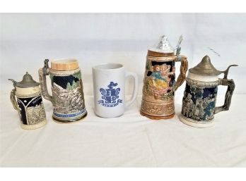 Lot Of Vintage Collectable  German Beer Steins