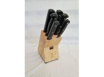 JA Henckels International German Stainless Steel 6 Piece Knife Set & Block