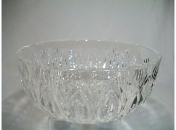 Large Waterford Crystal - Ornate Pattern / Cut Fruit Bowl  W/Seahorse Mark