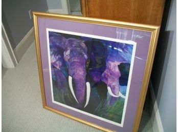 Signed & Numbered Jim / Betsy Fowler 'Purple Elephant' Print 'Night Run' 12/950