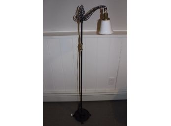 Vintage Victorian Style Iron Floor Lamp - Professionally Rewired