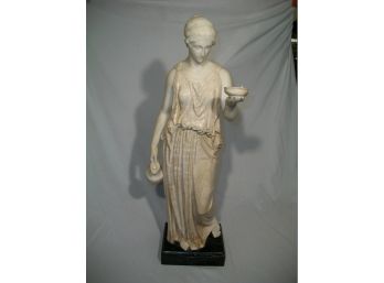 Stunning Antique Large Carved Marble / Alabaster Statue - AMAZING !