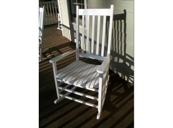 Classic White Porch Rocker From Maine  (1 Of 2)
