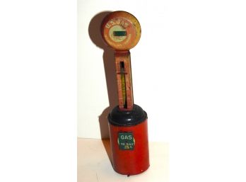 1950s Tin Litho 10 Inch Gas Pump Toy