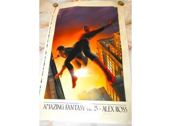 Signed Amazing Fantasy No. 15 Alex Ross Poster