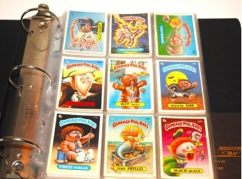 1980s Binder Containing Garbage Pail Kids Sticker Trading Cards