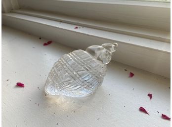 Vintage Hallmarked WATERFORD CRYSTAL Conch Shell Paperweight