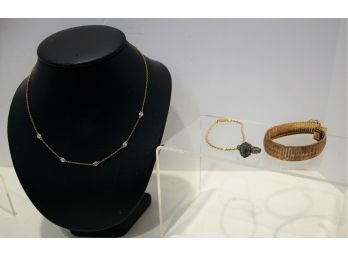 Four Pieces Of Gold Plated Sterling Silver Ladies Jewelry