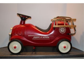 Adorable Radio Flyer Red Metal Fire Engine No 9 Childs Ride On Toy