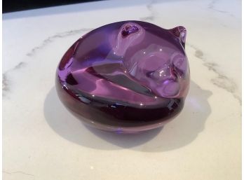 Vintage Purple Crystal Cat