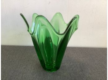 Green Glass Vase