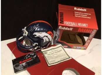 John Elway Signed Mini Helmet With COA