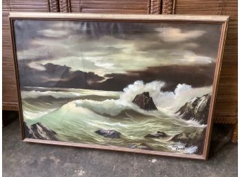 Julio Fassio Oil Painting Of The Waves  #2