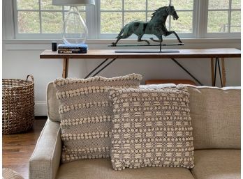 Textured Throw Pillows By Manglam Arts- A Pair