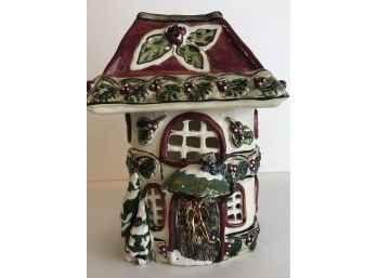 Blue Sky Holiday House Candle Holder