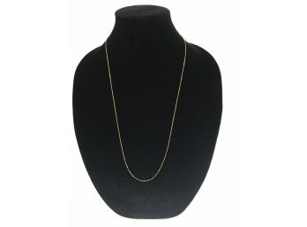 Tested 14k 30' Gold Box Chain Necklace 4 Grams