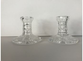 2 Crystal Candle Stick Holders