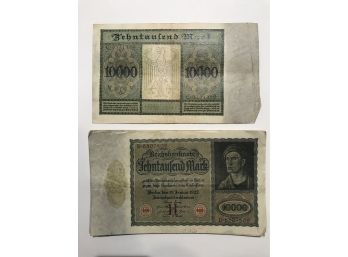 Group Of 24 - 10,000 Mark Reichsbanknote