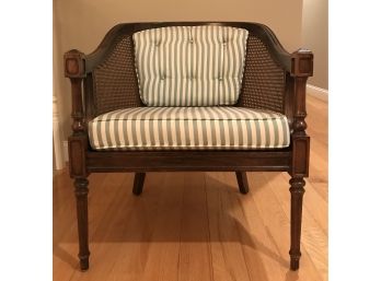Vintage Ethan Allen French Regency Cane Living Room Lounge Chair