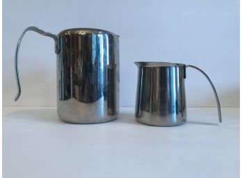 2 Stainless Steel Pitchers
