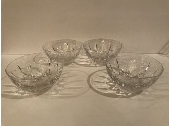 Lovely Crystal Bowl Group Of 4 Matching