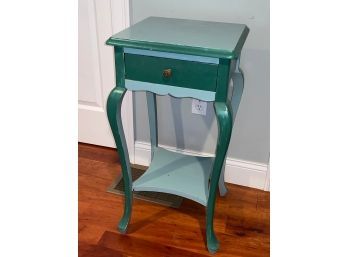 Hand Painted Wood Side Table Night Stand Plant Holder 15x15x30