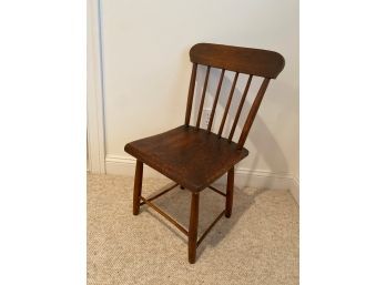 Antique Diminutive Wood Chair 14x29x16 Lot 2 Of 2 Marked Glouster