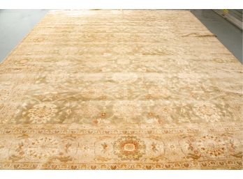 Egyptian Room Size Hand Knotted Wool Carpet Fresh From The Cleaners - 12’ X 15’