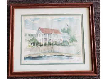 A Watercolor Titled 'Grand Caymen' By Janet Walker 357/500