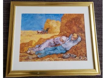 'The Siesta' By  Vincent Van Gogh. Print, Nicely Framed