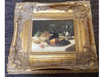 Beautifully Framed Oil Painting Of 'corner Of A Table' By Victoria Dubourg With Original Paperwork