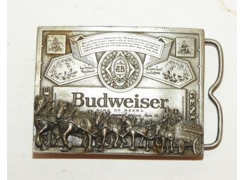 Vintage Metal Budweiser Clydesdales Belt Buckle