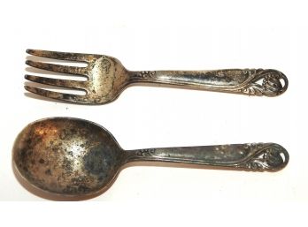 Sterling Silver Spring Glory Fork & Spoon