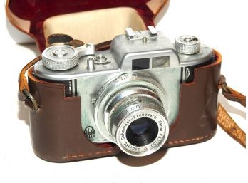 Vintage AKA ELLE 35 Mm Camera With Lens And Case