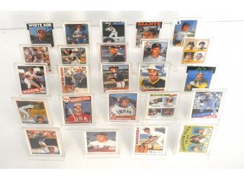 Lot Of Topps Double Sided Mini Baseball Cards In Stand Up Frames