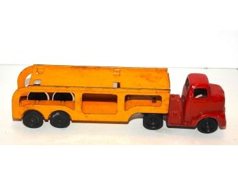 9 Inch Vintage Tootsietoy Metal Truck Car Carrier