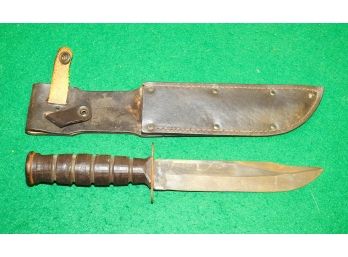 Vintage U.S. Camillus  Bowie Knife And Sheath