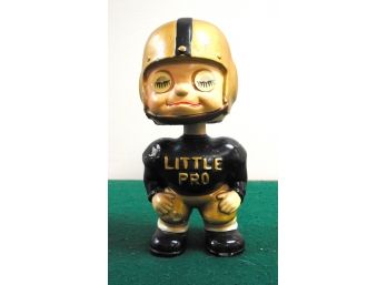 1960s Chase Little Pro Football Bobble Head With Open Close Eyes-As Found