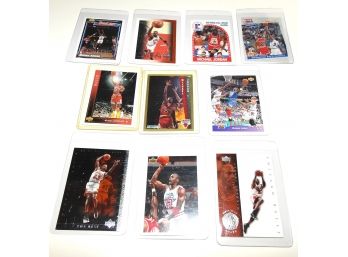 Lot Of 10 Vintage Michael Jordan Cards In Plastic Holders