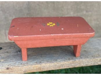 Tiny Primitive Country Bench Step Stool