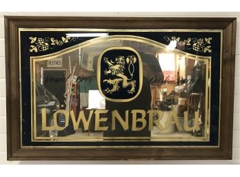 Vintage Lowenbrau Mirror Bar Sign