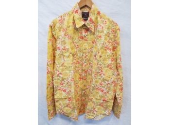 Lucky Brand Long Sleeve Yellow Floral Shirt - Size Medium