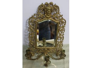 15' Brass Mirror/ Candle Stick Holder