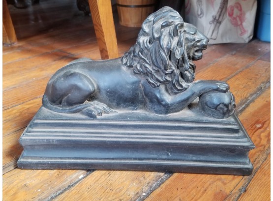 Plaster Lion Figurine