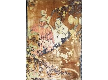 Vintage Tapestry On Crushed Velvet