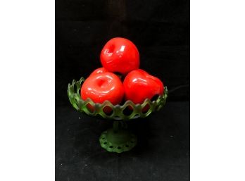 Glass Apple Decor