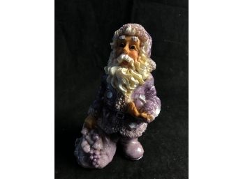 Purple Santa Figurine