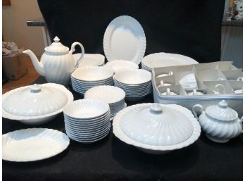 Large White China Set