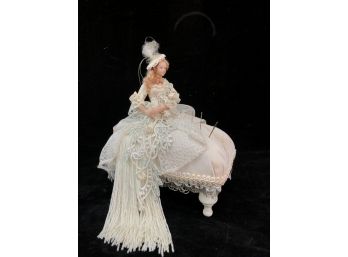 Women In Lace Dress Pin Cushion