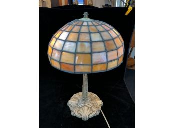 Cast Iron Base Stained-glass Table Lamp